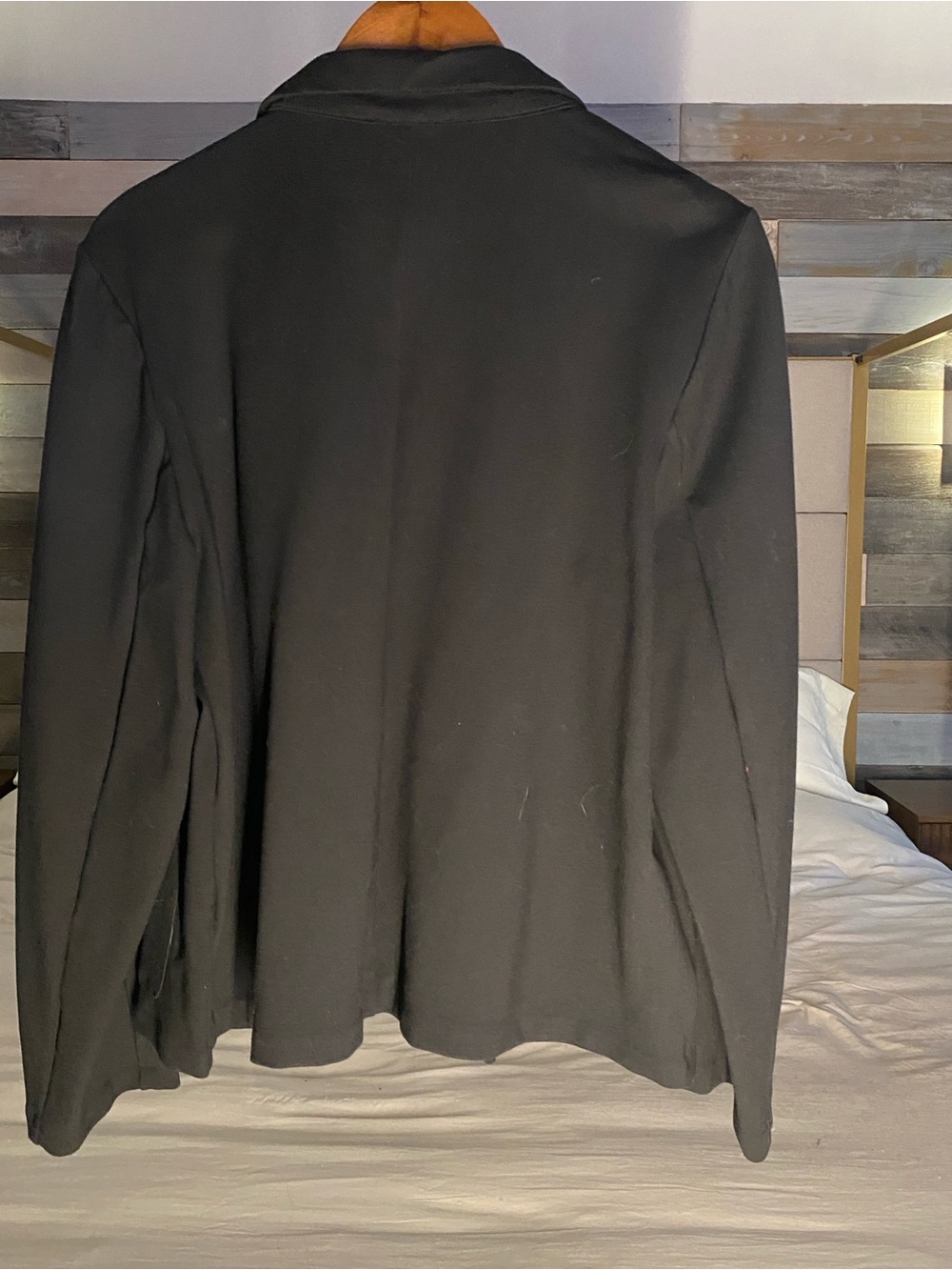 Quince Black Women's Open-Front Boxy Blazer Jacket - Picture 7 of 8